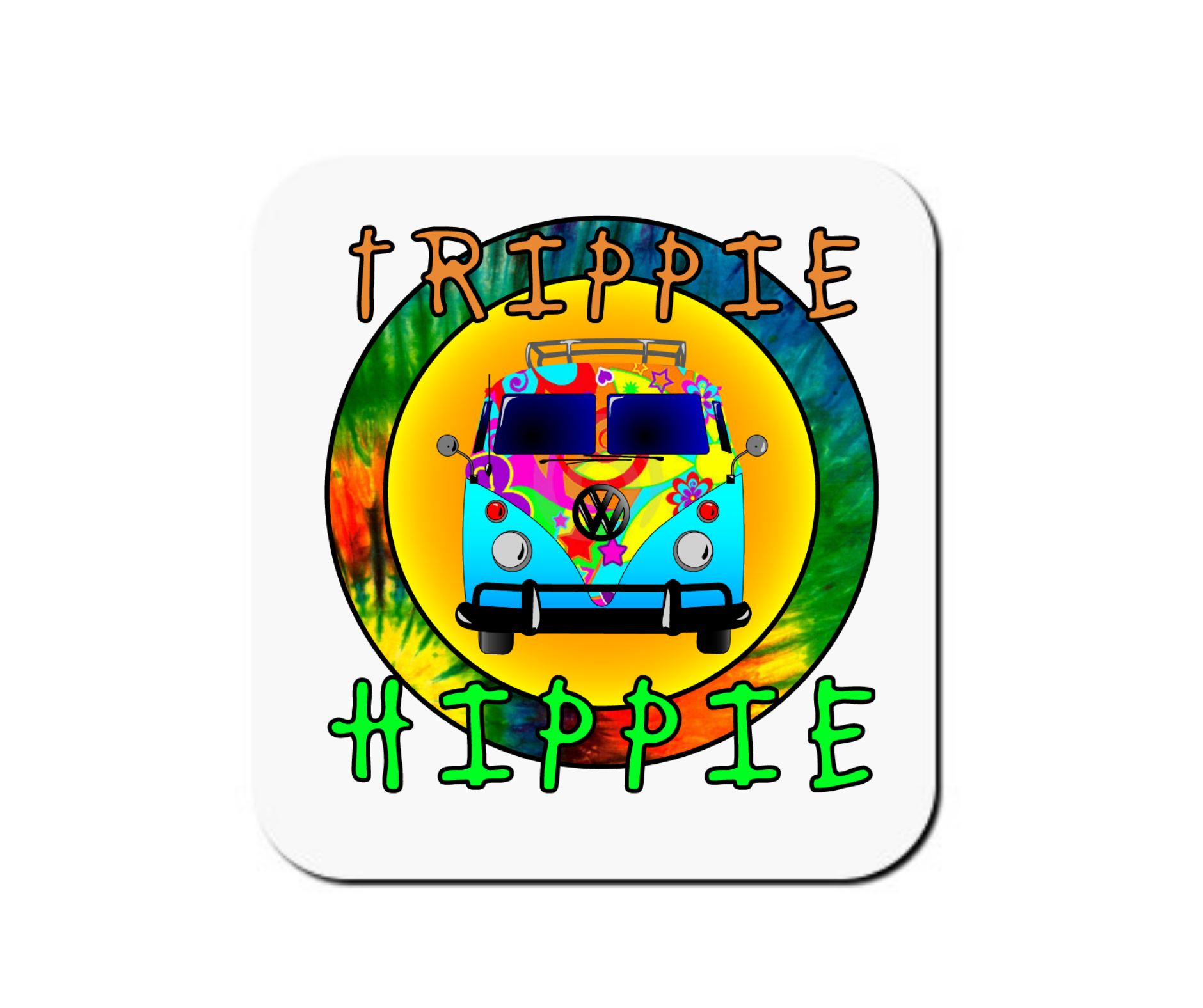 Trippie Hippie - Set of 4 Coasters - Mister Snarky's