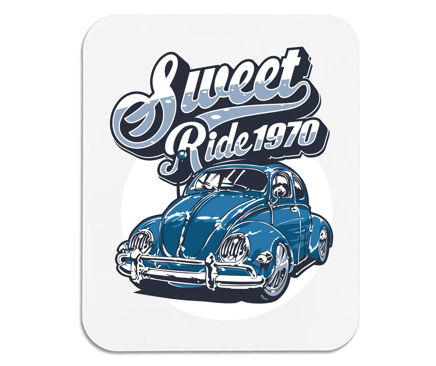 Sweet Ride 1970 Beetle - Mouse Pad - Mister Snarky's