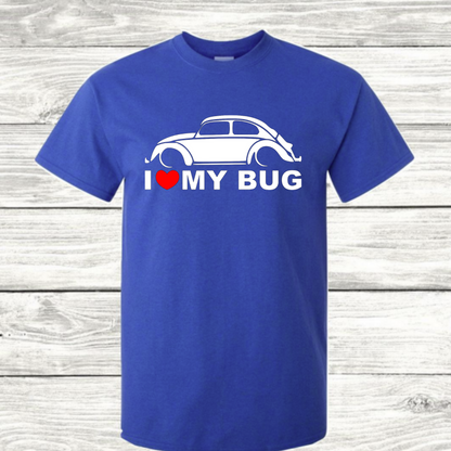 I Love My Bug - Classic Beetle T-Shirt - Mister Snarky's