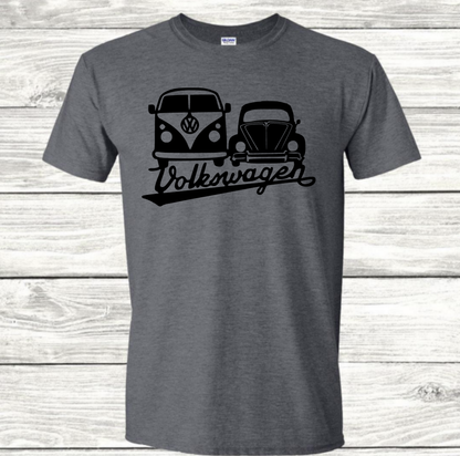 Volkswagen Bus and Beetle - Graphic T-Shirt - Mister Snarky's
