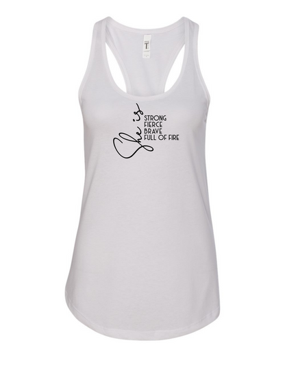 She Is... Racerback Ladies Tank - Mister Snarky's