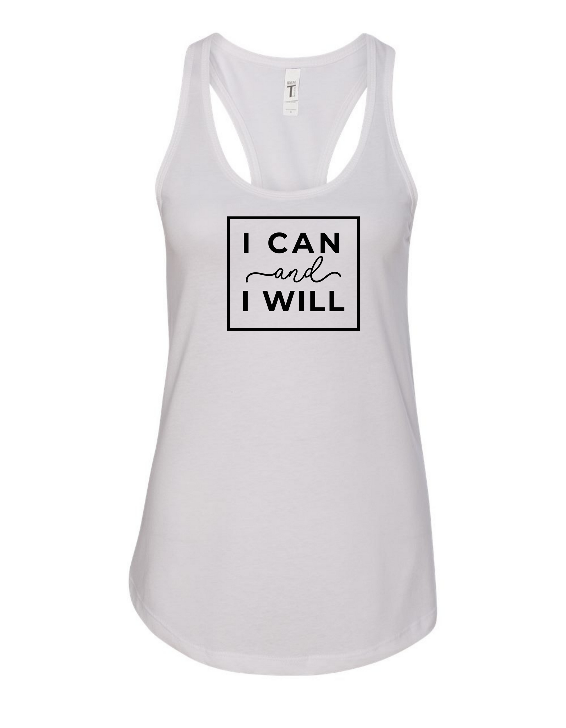 I Can and I Will - Racerback Ladies Tank - Mister Snarky's