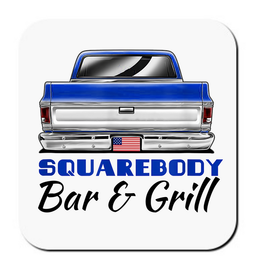 Squarebody Bar & Grill - Chevy Pickup - Set of 4 Coasters - Mister Snarky's