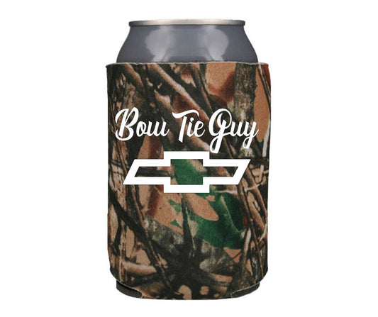 Bow Tie Guy - Can Cooler Koozie - Black, Red, Blue, or Camo 2 - Pack - Mister Snarky's