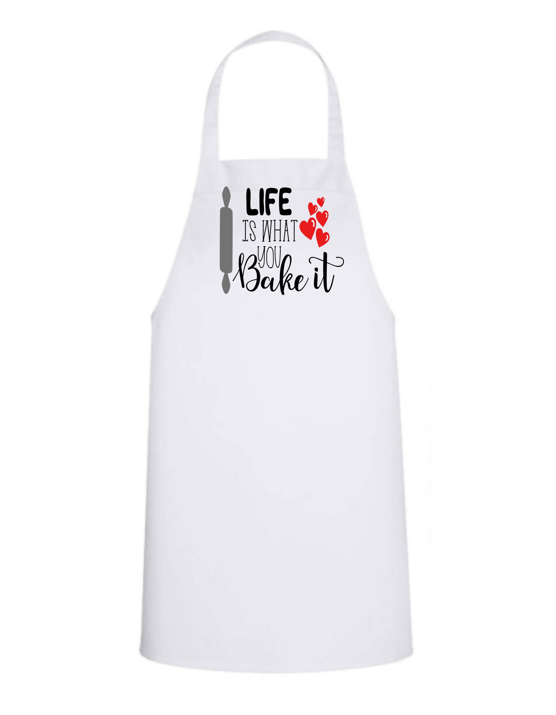 Life Is What You Bake It - White Apron with Color design Great Gift - Mister Snarky's