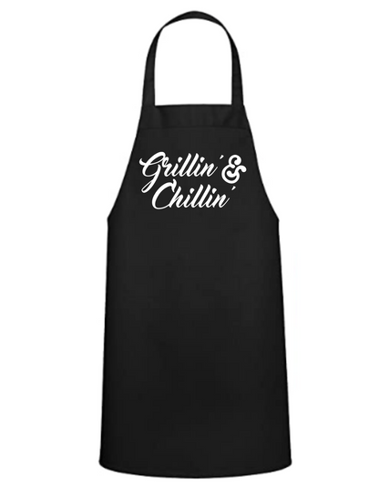 Grillin' & Chillin' Apron - Great Gift - Commercial Grade - Mister Snarky's