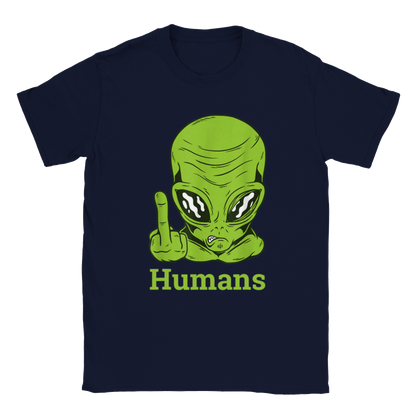 Flippin off Humans - Classic Unisex Crewneck T-shirt - Mister Snarky's