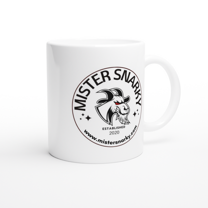 Mister Snarky Logo Mug - White 11oz Ceramic Mug - Mister Snarky's