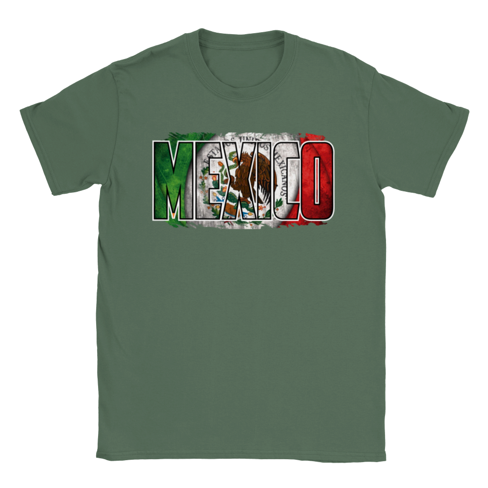 Mexico - Mexican Flag - Unisex Crewneck T-shirt - Mister Snarky's