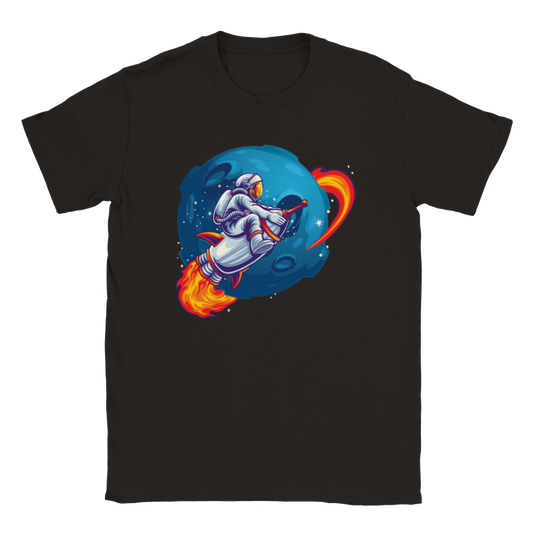 Riding a Rocket Around the Moon -Unisex Crewneck T-shirt - Mister Snarky's