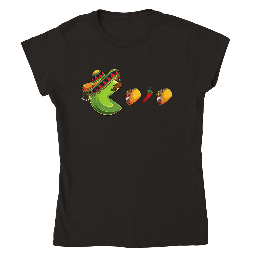Lime Chasing Tacos and Chili - Classic Womens Crewneck T-shirt - Mister Snarky's