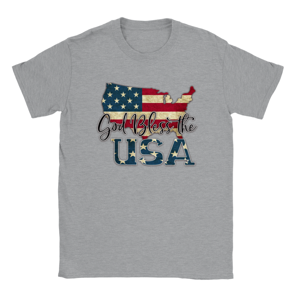 God Bless the USA - Patriotic - Unisex Crewneck T-shirt - Mister Snarky's