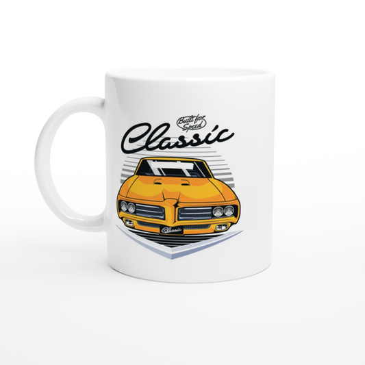 Classic Pontiac GTO - White 11oz Ceramic Mug - Mister Snarky's