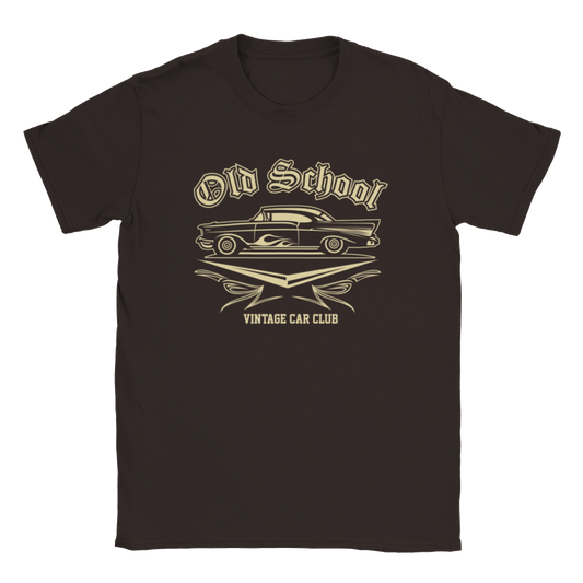 Old School - Vintage Car Club - 57 Chevy - Classic Unisex Crewneck T-shirt - Mister Snarky's