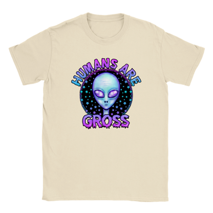 Humans are Gross - ET - Alien - UFO - Classic Unisex Crewneck T-shirt - Mister Snarky's