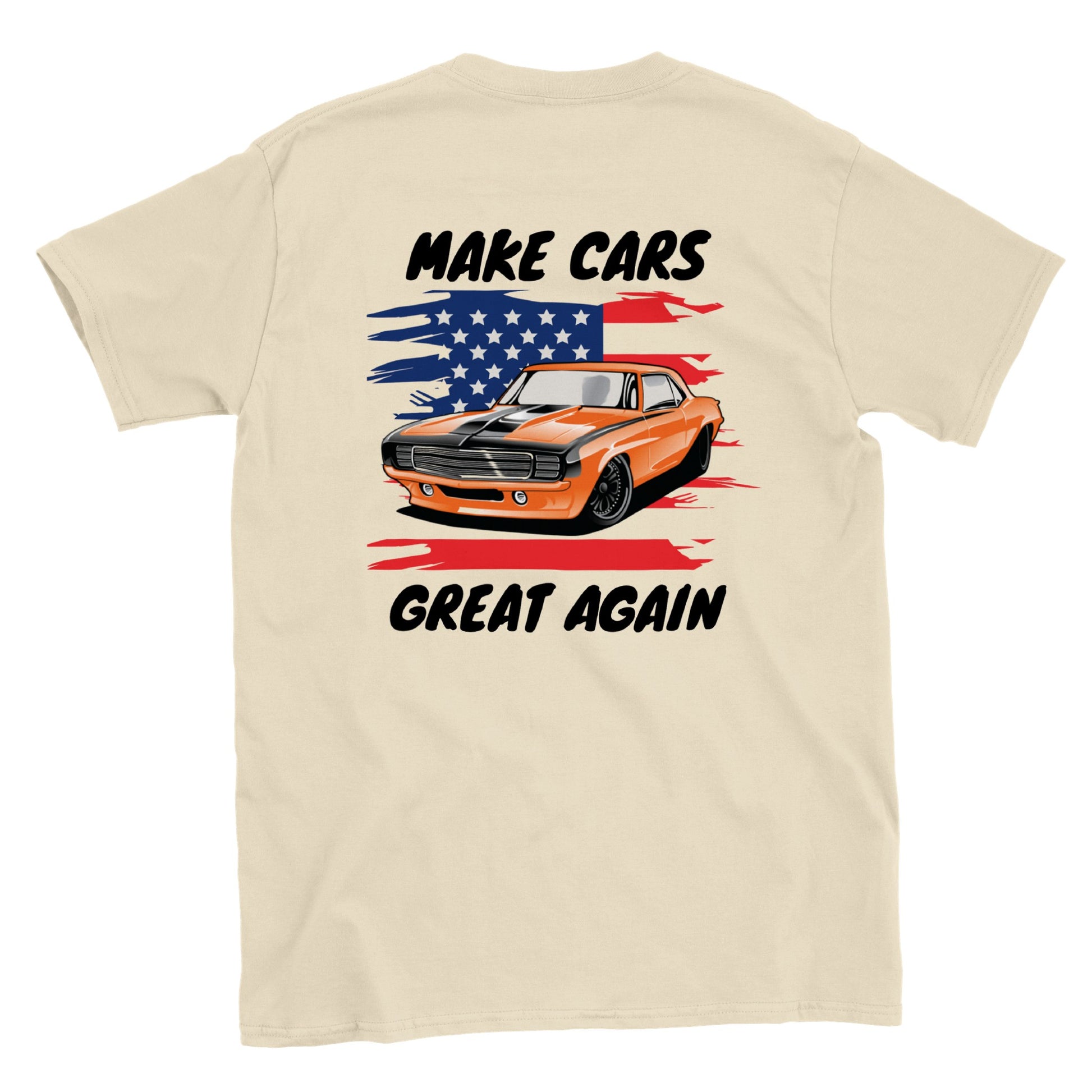 Make Cars Great Again - Hot Rod - Back Print - Crewneck T-shirt - Mister Snarky's