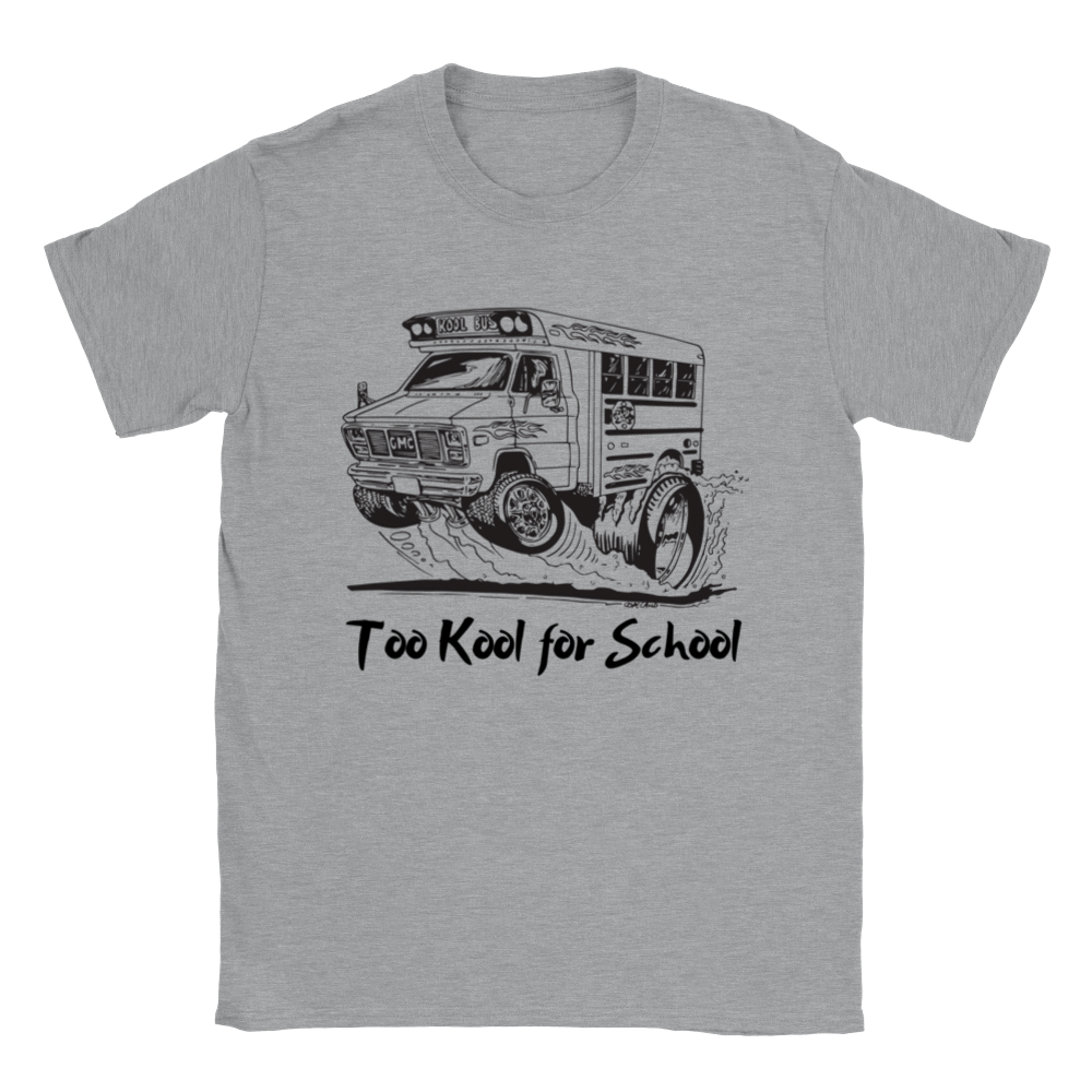 Too Kool for School - Hot Rod Short Bus - Classic Unisex Crewneck T-shirt - Mister Snarky's