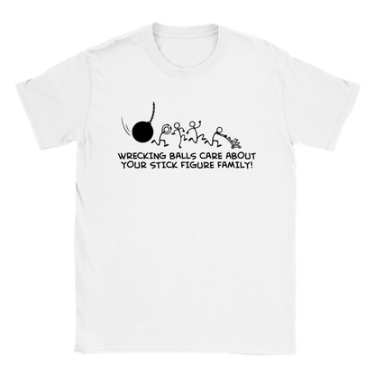 Wrecking Balls Care About Your Stick Figure Family T-shirt - Mister Snarky's