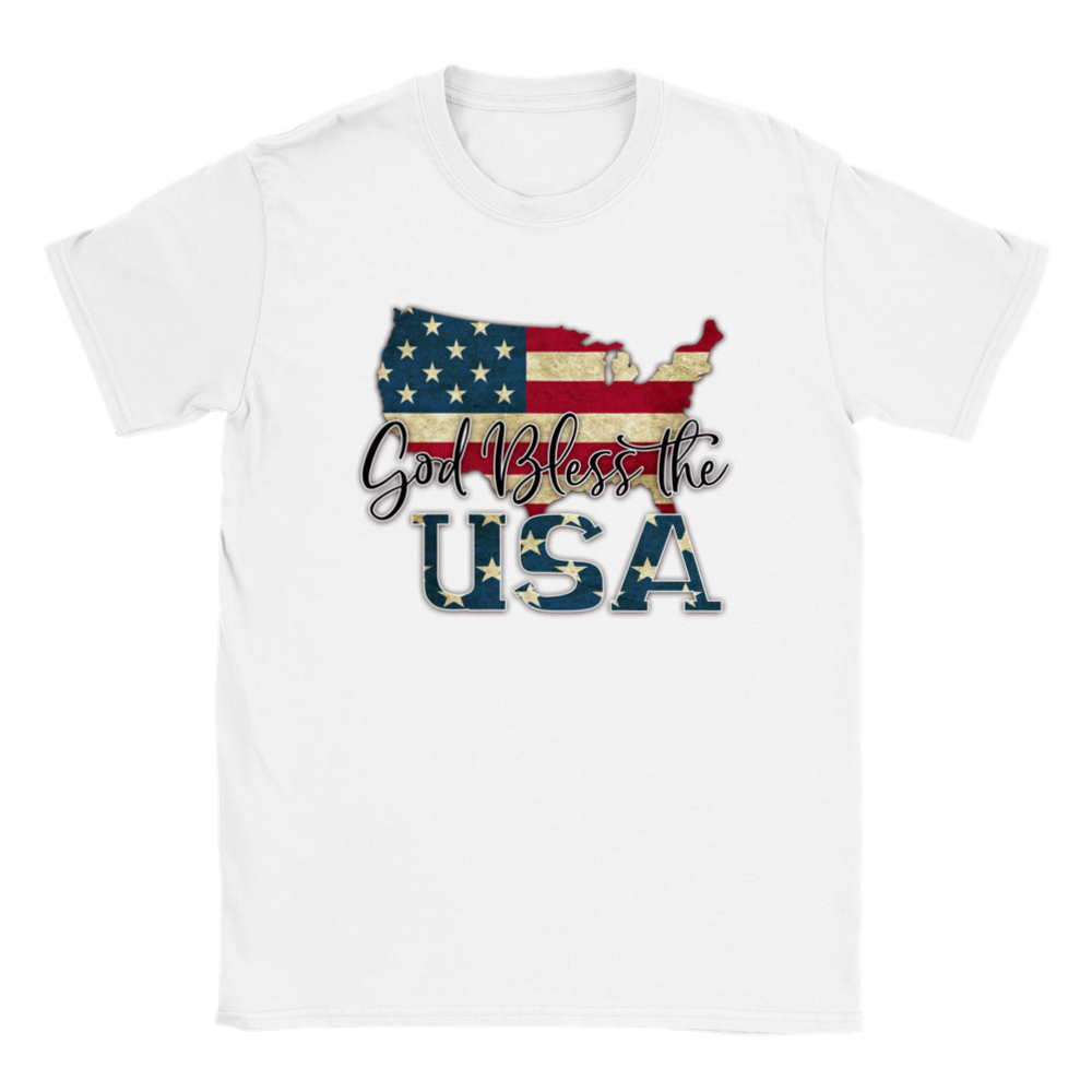 God Bless the USA - Patriotic - Unisex Crewneck T-shirt - Mister Snarky's