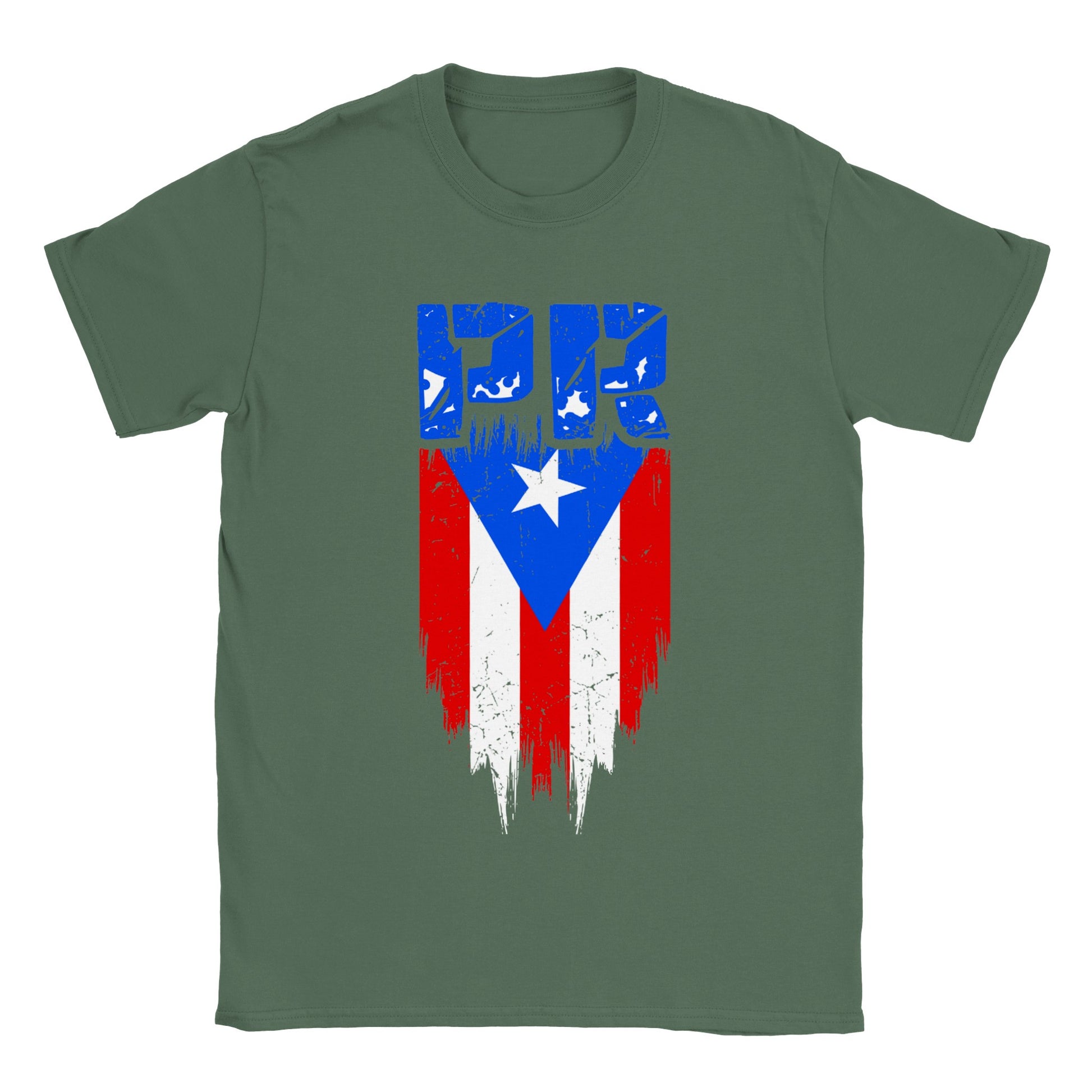 Flag Puerto Distressed Flag - Classic Unisex Crewneck T-shirt - Mister Snarky's
