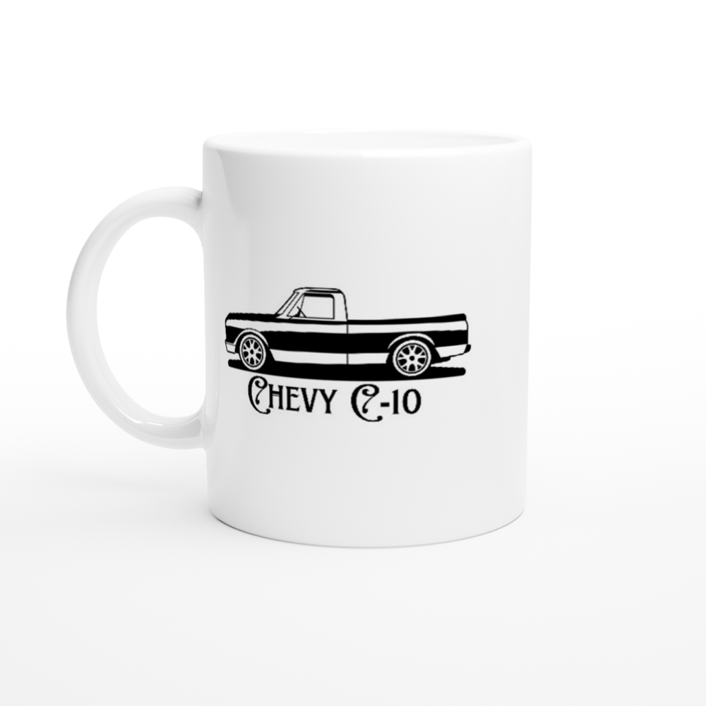 Chevy C-10 - White 11oz Ceramic Mug - Mister Snarky's