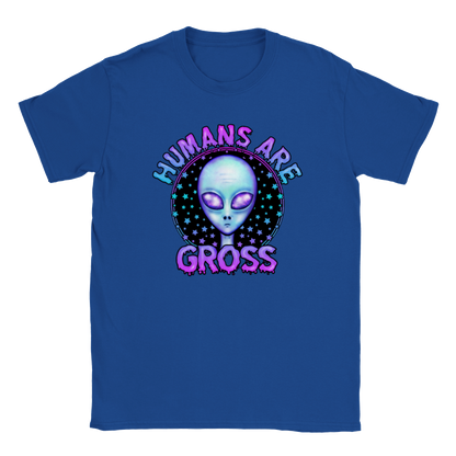 Humans are Gross - ET - Alien - UFO - Classic Unisex Crewneck T-shirt - Mister Snarky's