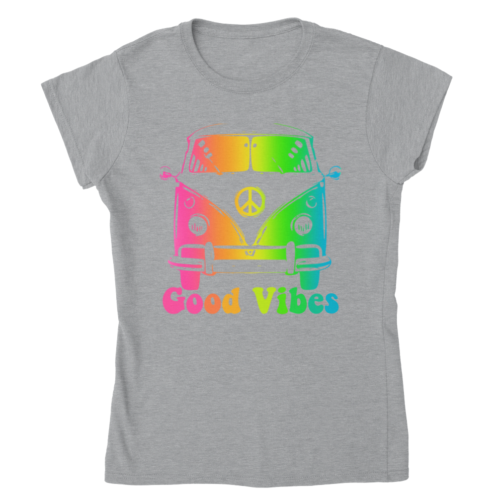 Good Vibes - Classic Womens Crewneck T-shirt - Mister Snarky's