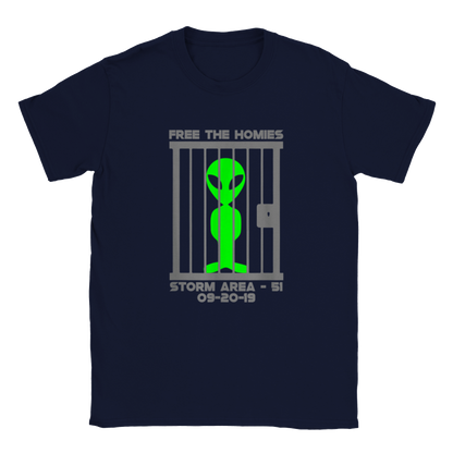 Free the Homies - Storm Area 51 - Alien - ET - Classic Unisex Crewneck T-shirt - Mister Snarky's