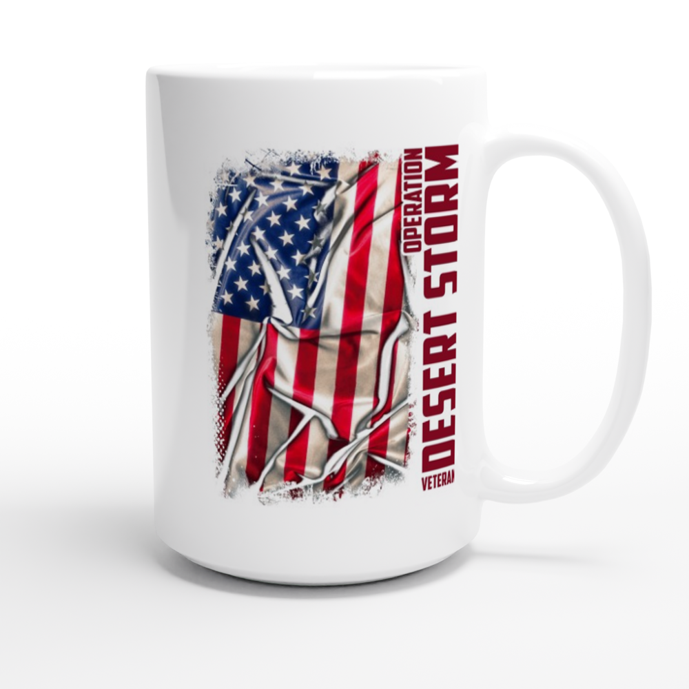 Operation Desert Storm Veteran - White 15oz Ceramic Mug - Mister Snarky's