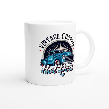 Vintage Custom Hot Rod - Chevy Pickup - 11oz Ceramic Mug - Mister Snarky's