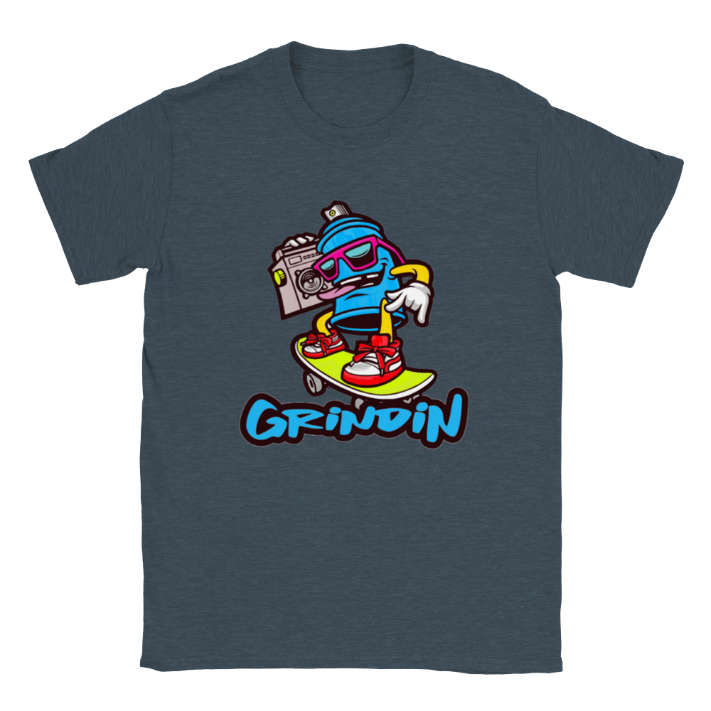 Grindin' - Rattle Can Skateboarding - Unisex Crewneck T-shirt - Mister Snarky's