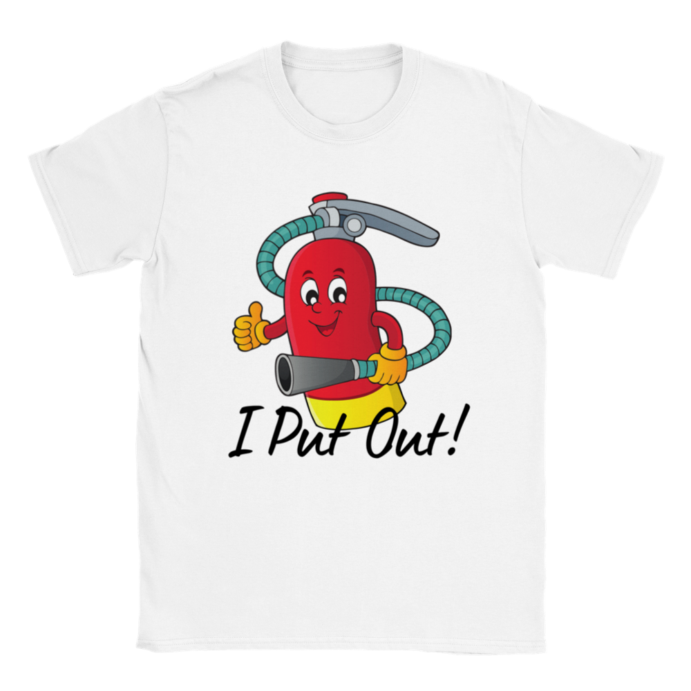 I Put Out - Firefighter Humor - Front Print - Classic Crewneck T-shirt - Mister Snarky's