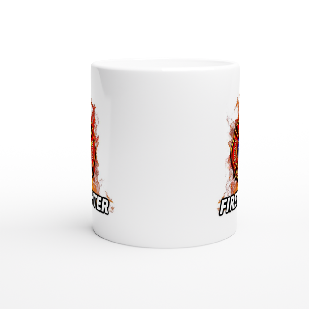 Firefighter - White 11oz Ceramic Mug - Mister Snarky's