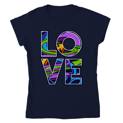 Graffiti Love - Classic Women's Crewneck T-shirt - Mister Snarky's