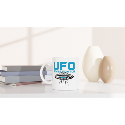 UFO Investigator - White 11oz Ceramic Mug - Mister Snarky's