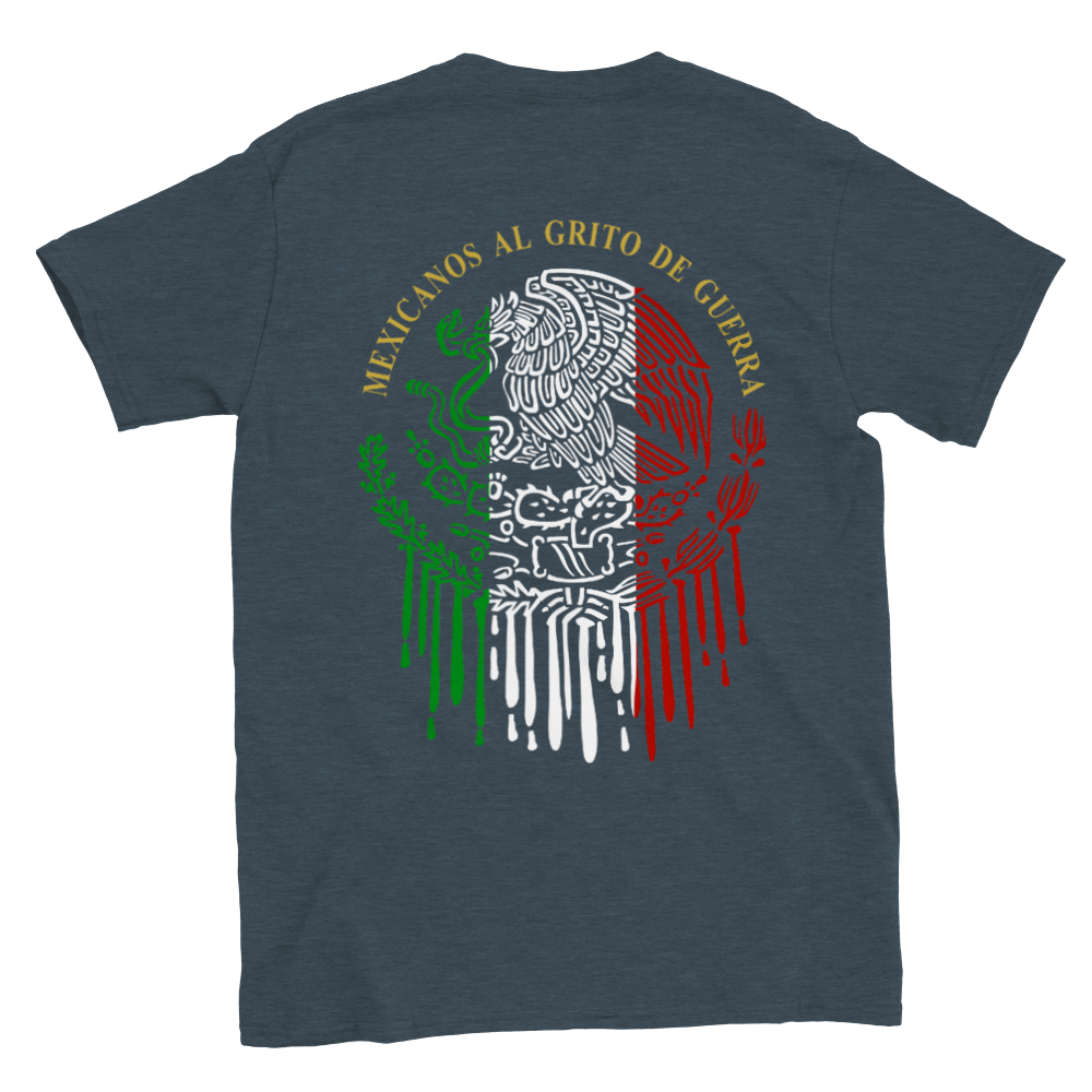 Dripping Mexican Eagle - Mexicanos Al Grito De Guerra - Back Print - T-shirt - Mister Snarky's