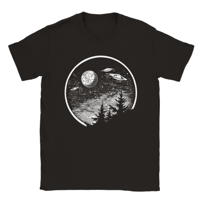 UFO Alien Space - Classic Unisex Crewneck T-shirt - Mister Snarky's