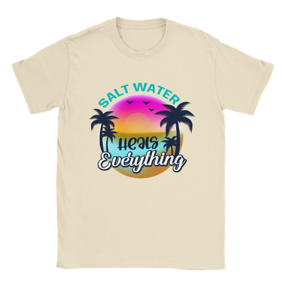 Salt Water Heals Everything - Classic Unisex Crewneck T-shirt - Mister Snarky's