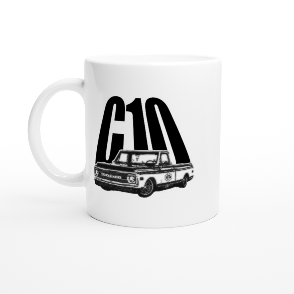 Classic Chevy C10 - White 11oz Ceramic Mug - Mister Snarky's