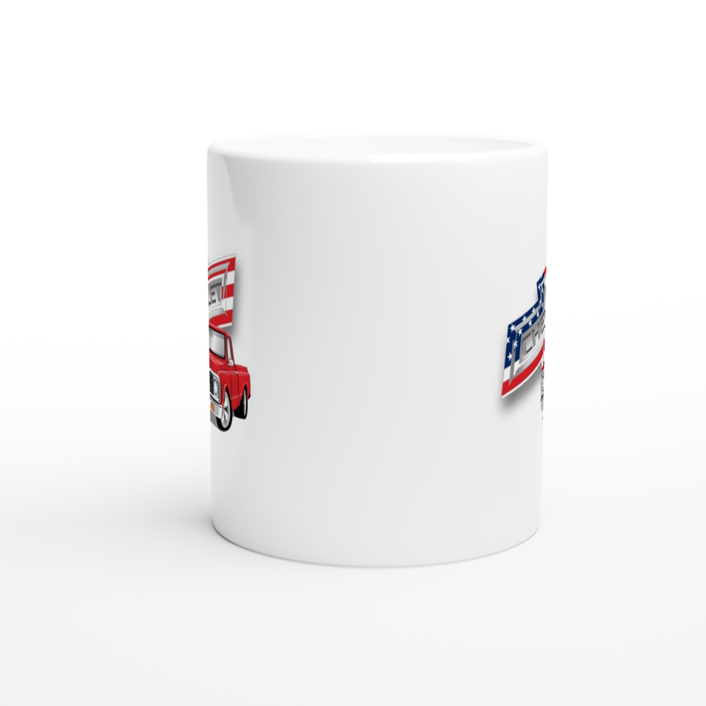 Classic Chevy C10 - White 11oz Ceramic Mug - Mister Snarky's