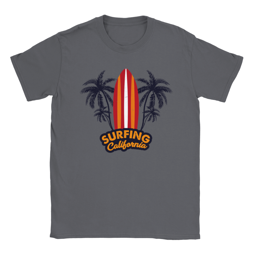 Surfing California - Vaca - Summer -  Beach -  Unisex Crewneck T-shirt - Mister Snarky's