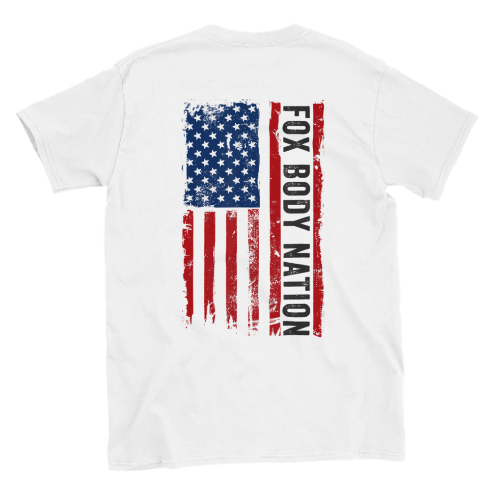Fox Body Nation - Mustang - Back Print - Classic Unisex Crewneck T-shirt - Mister Snarky's