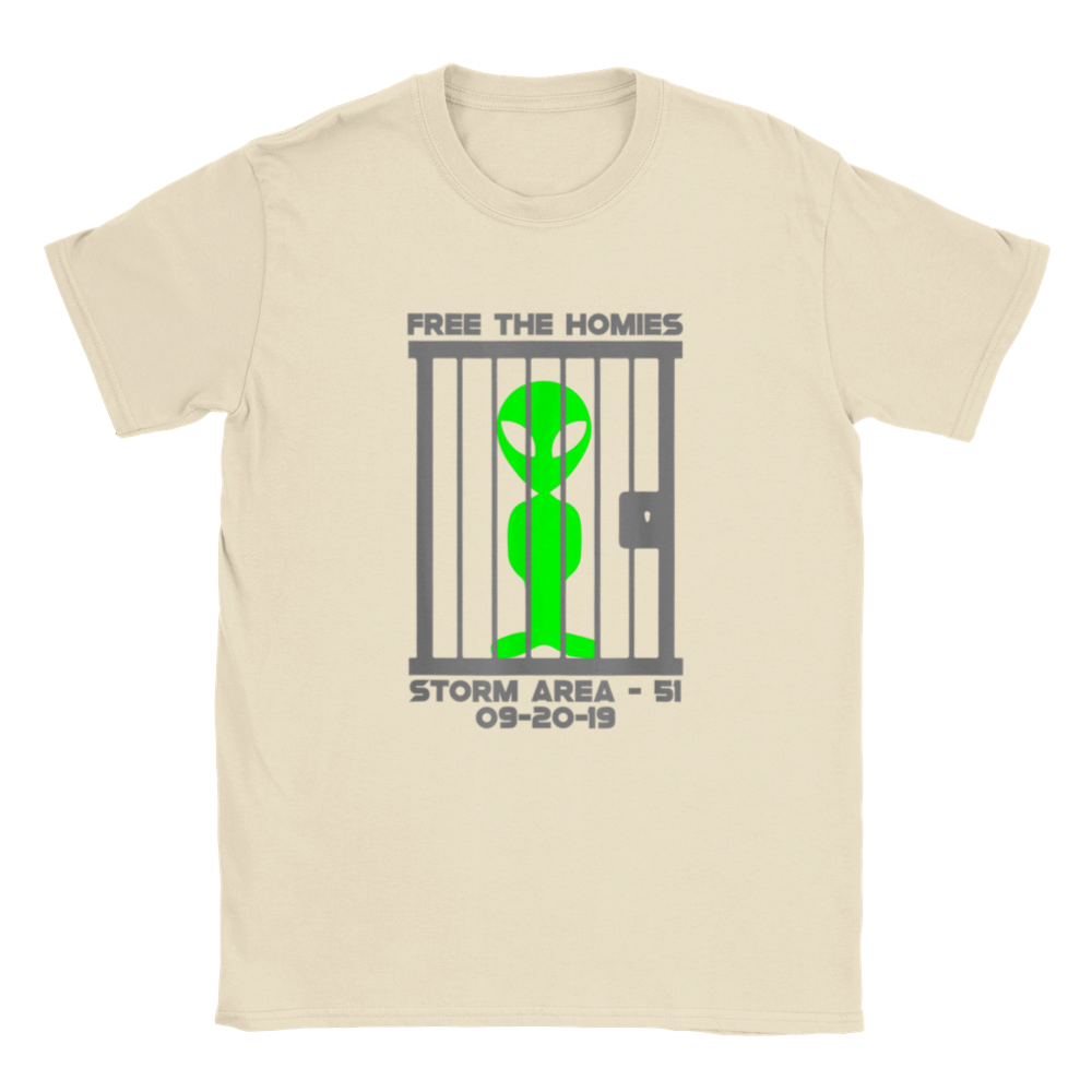 Free the Homies - Storm Area 51 - Alien - ET - Classic Unisex Crewneck T-shirt - Mister Snarky's