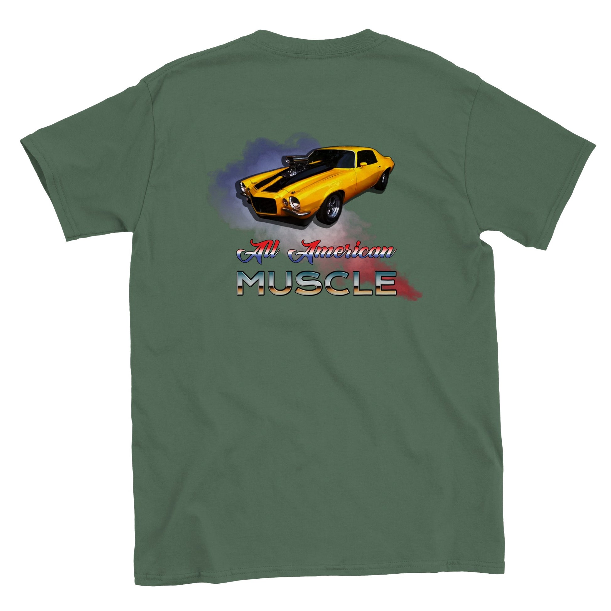 Classic Camaro - All American Muscle -  Back Print - Crewneck T-shirt - Mister Snarky's