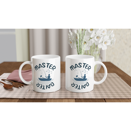 Master Baiter - Fishing Cup - White 11oz Ceramic Mug - Mister Snarky's