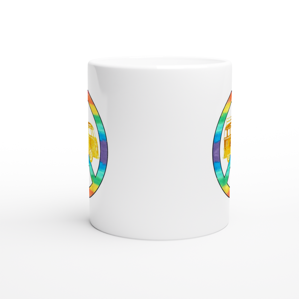 Peace - White 11oz Ceramic Mug - Mister Snarky's