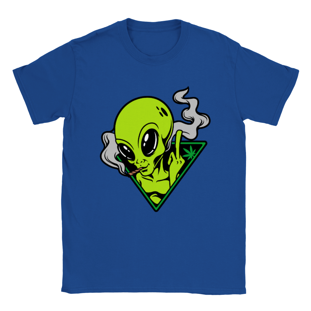 Smokin' Alien - 420 - Classic Unisex Crewneck T-shirt - Mister Snarky's