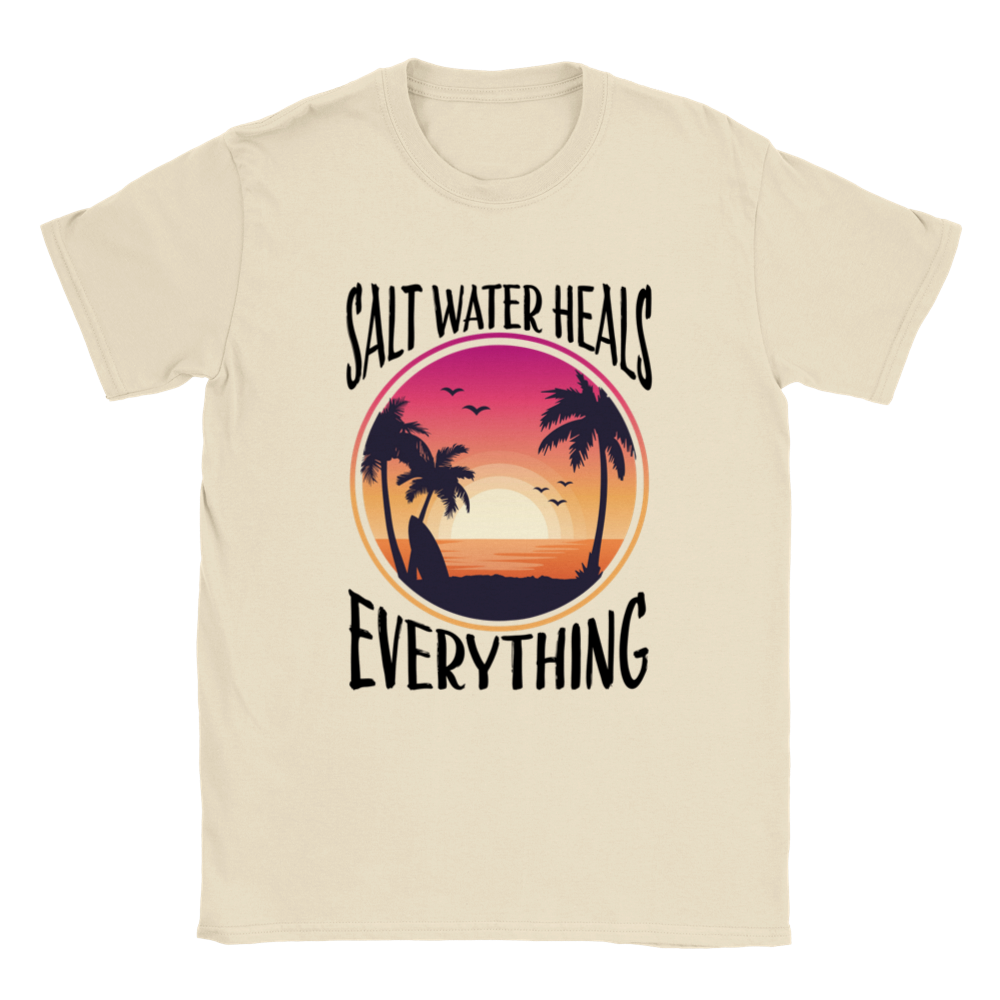 Salt Water Heals Everything - Summer - Beach - Vaca - Unisex Crewneck T-shirt - Mister Snarky's