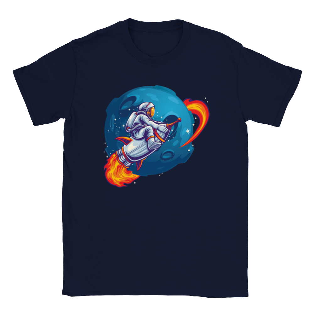 Riding a Rocket Around the Moon -Unisex Crewneck T-shirt - Mister Snarky's