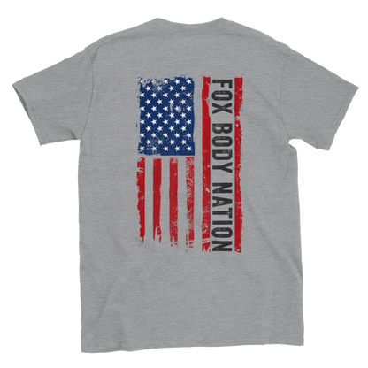 Fox Body Nation - Mustang - Back Print - Classic Unisex Crewneck T-shirt - Mister Snarky's